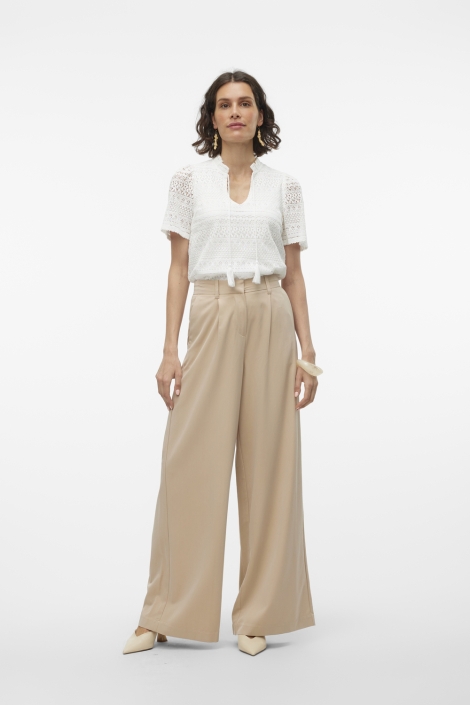 Vero Moda vmhoney lace s/s tassel top wvn ga